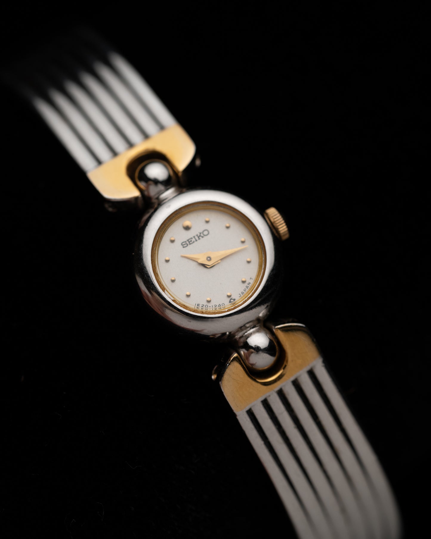 1990s Vintage Seiko Two Tone Fluted Bangle