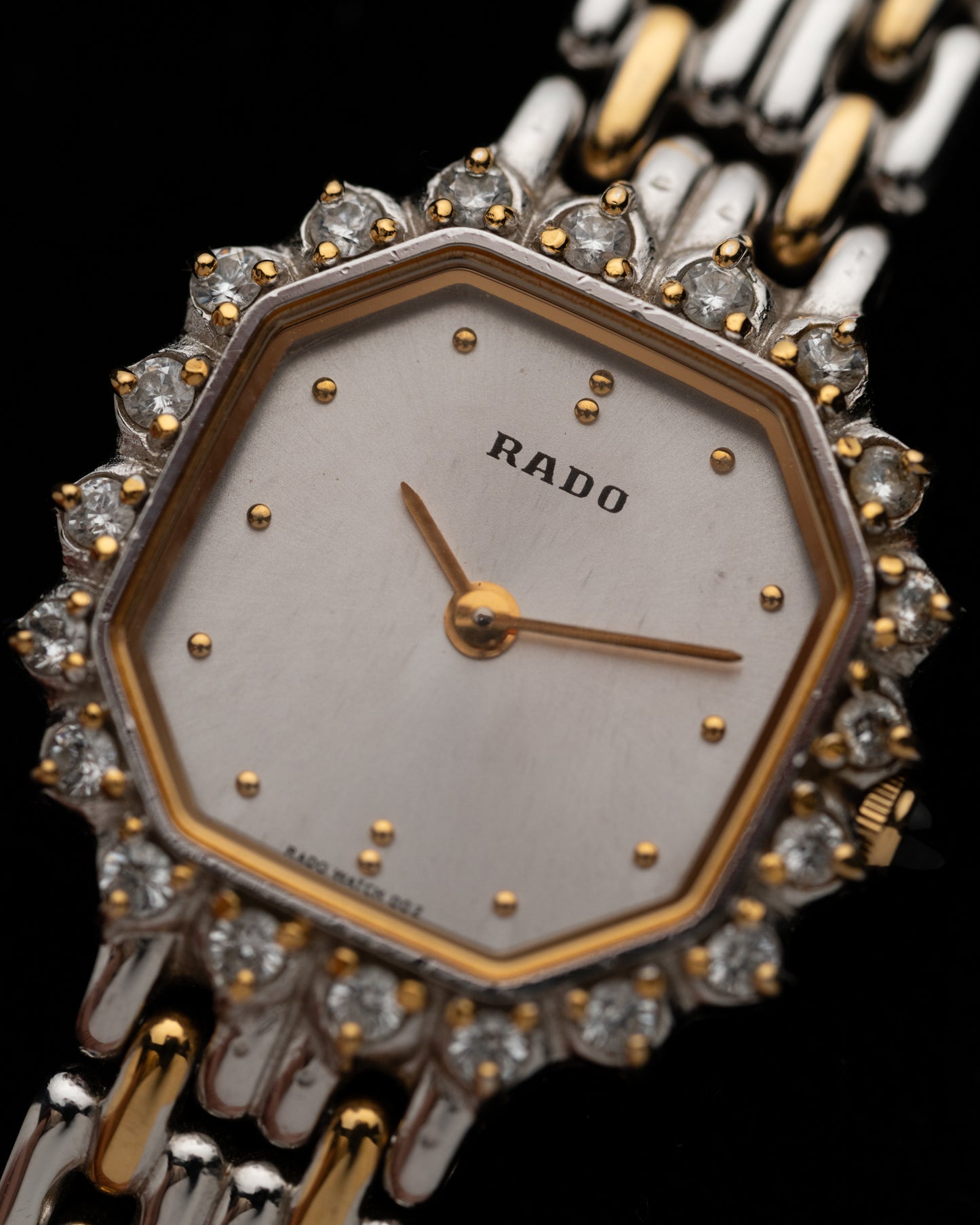 1980s Vintage Rado Halo Two Tone Octagon