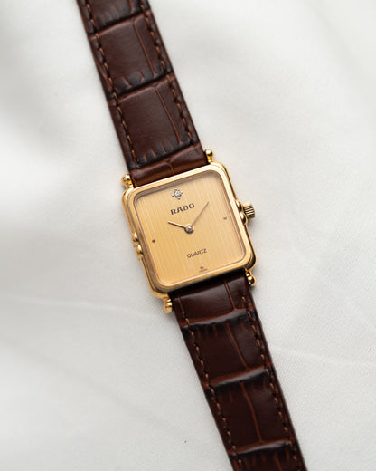 1980s Vintage Rado Diamond Tank