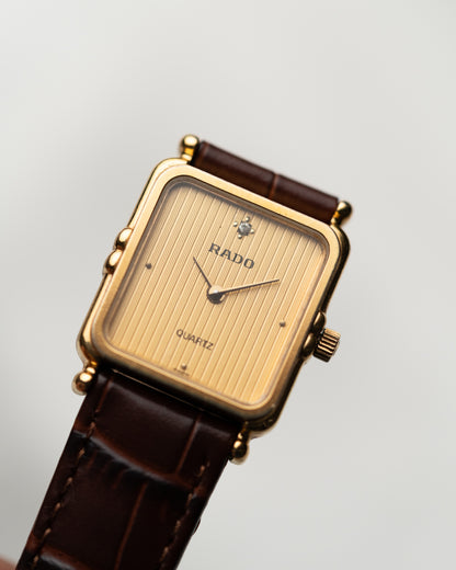 1980s Vintage Rado Diamond Tank