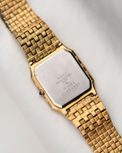 1980s Vintage Rado Gangster Basket-Weave