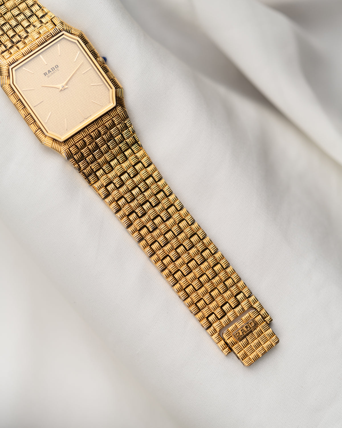 1980s Vintage Rado Gangster Basket-Weave