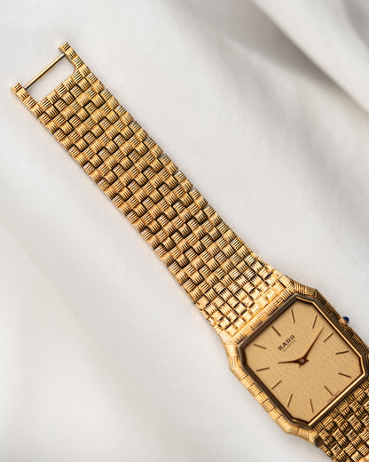 1980s Vintage Rado Gangster Basket-Weave