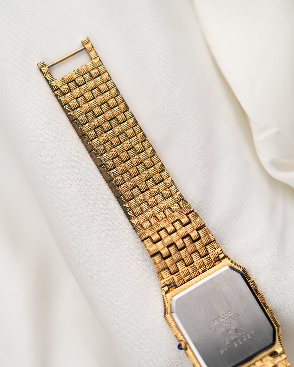 1980s Vintage Rado Gangster Basket-Weave