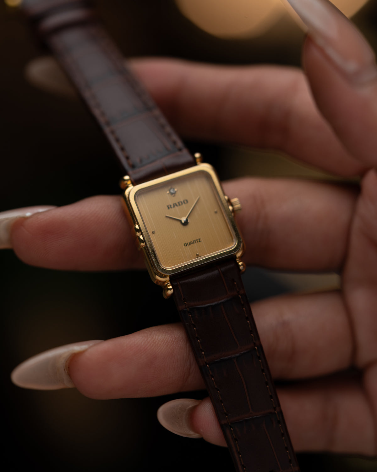 1980s Vintage Rado Diamond Tank