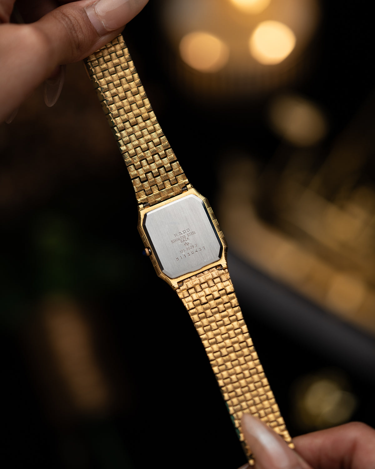 1980s Vintage Rado Gangster Basket-Weave