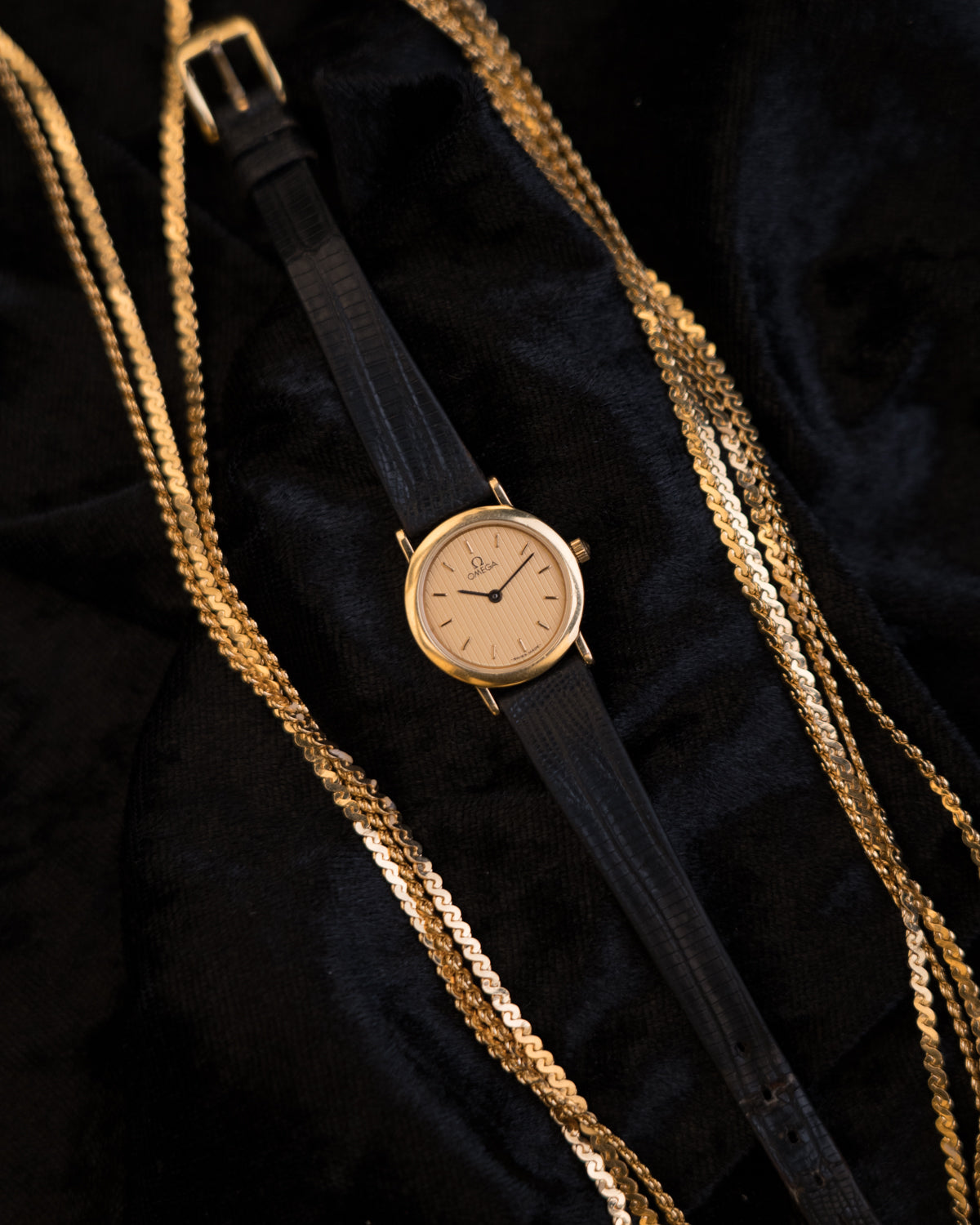 Vintage 1980s Omega de Ville Tapestry Dial