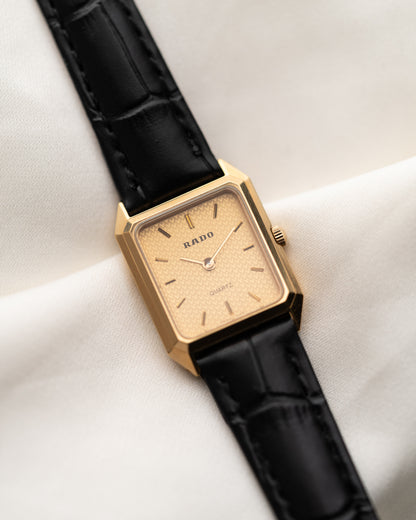 1990s Vintage Rado Faceted Tank