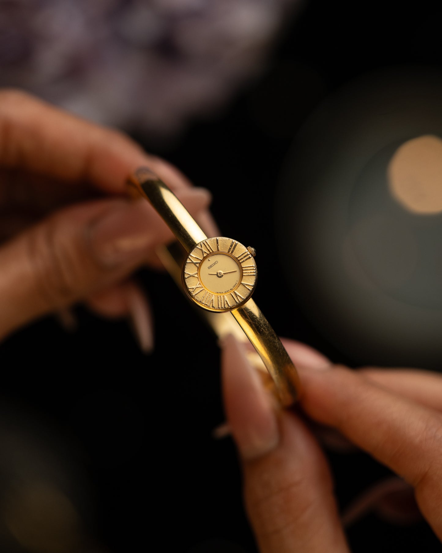 1980s Vintage Seiko Gold Bangle