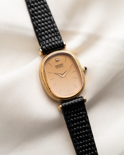 1980s Vintage Seiko Diamond Marker Oval