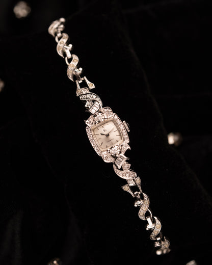 1950s Vintage Omega Cushion Case in 14k WG