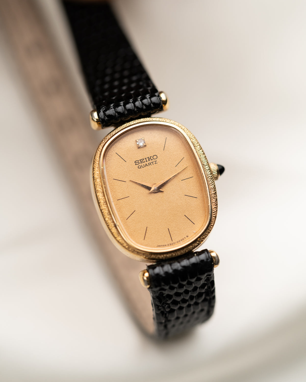1980s Vintage Seiko Diamond Marker Oval