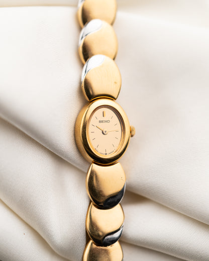 1980s Vintage Seiko Two-Tone Shell Bracelet