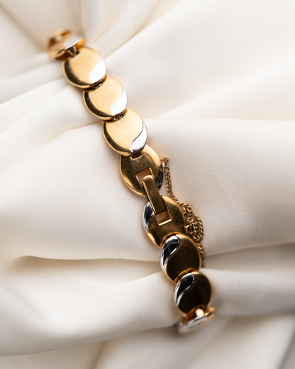 1980s Vintage Seiko Two-Tone Shell Bracelet