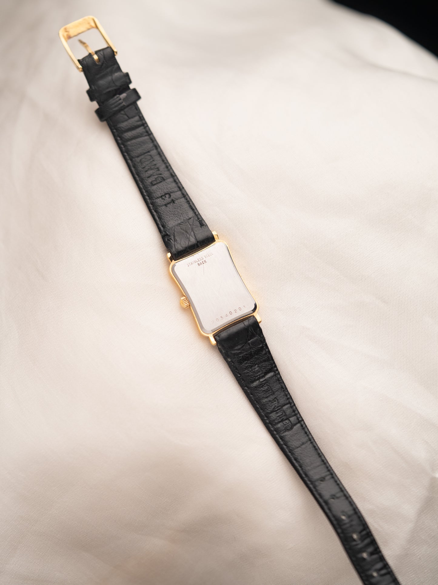 1980s Vintage Longines Skewed Tank