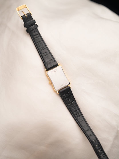 1980s Vintage Longines Skewed Tank