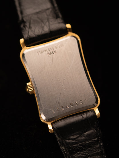 1980s Vintage Longines Skewed Tank