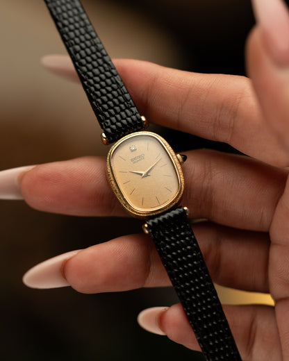 1980s Vintage Seiko Diamond Marker Oval