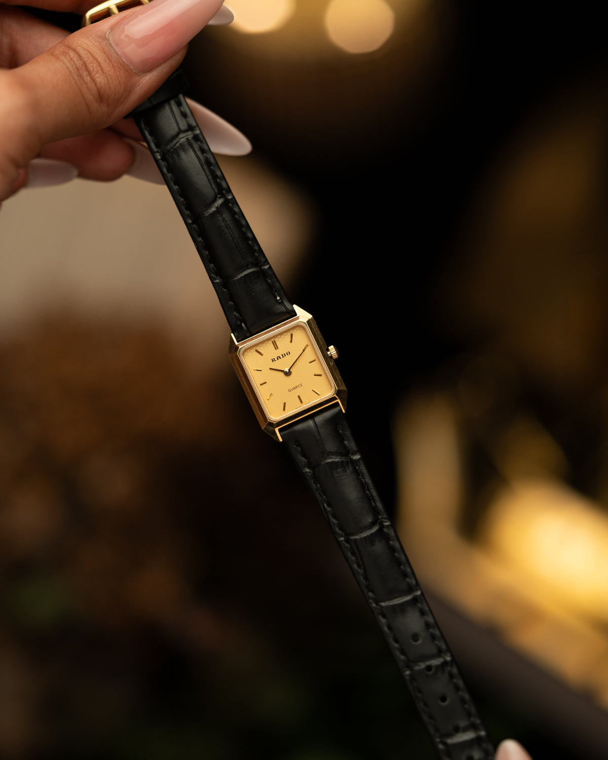 1990s Vintage Rado Faceted Tank