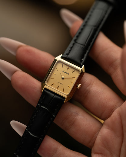 1990s Vintage Rado Faceted Tank