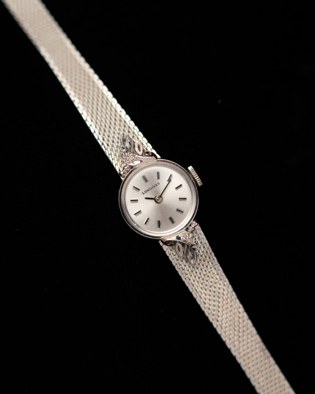 1960s Vintage Longines 10k Gold Filled Diamond Shoulder