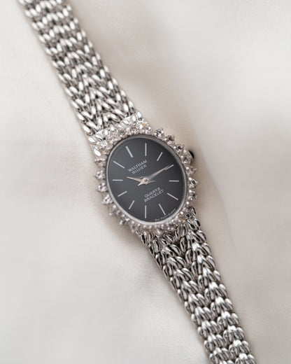 1980s Vintage Waltham 925 Silver Halo