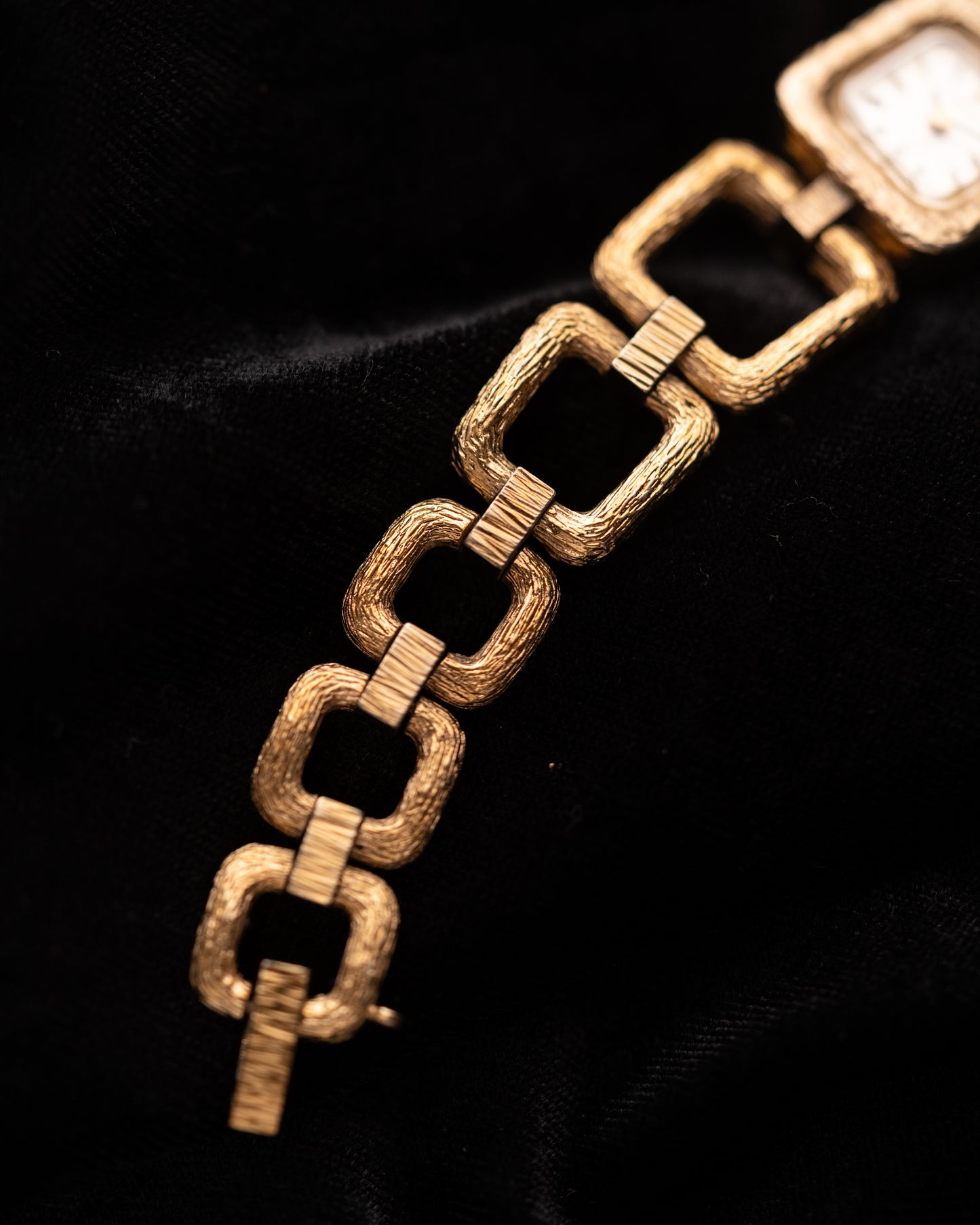 1970s Seiko Textured Square Link Bracelet