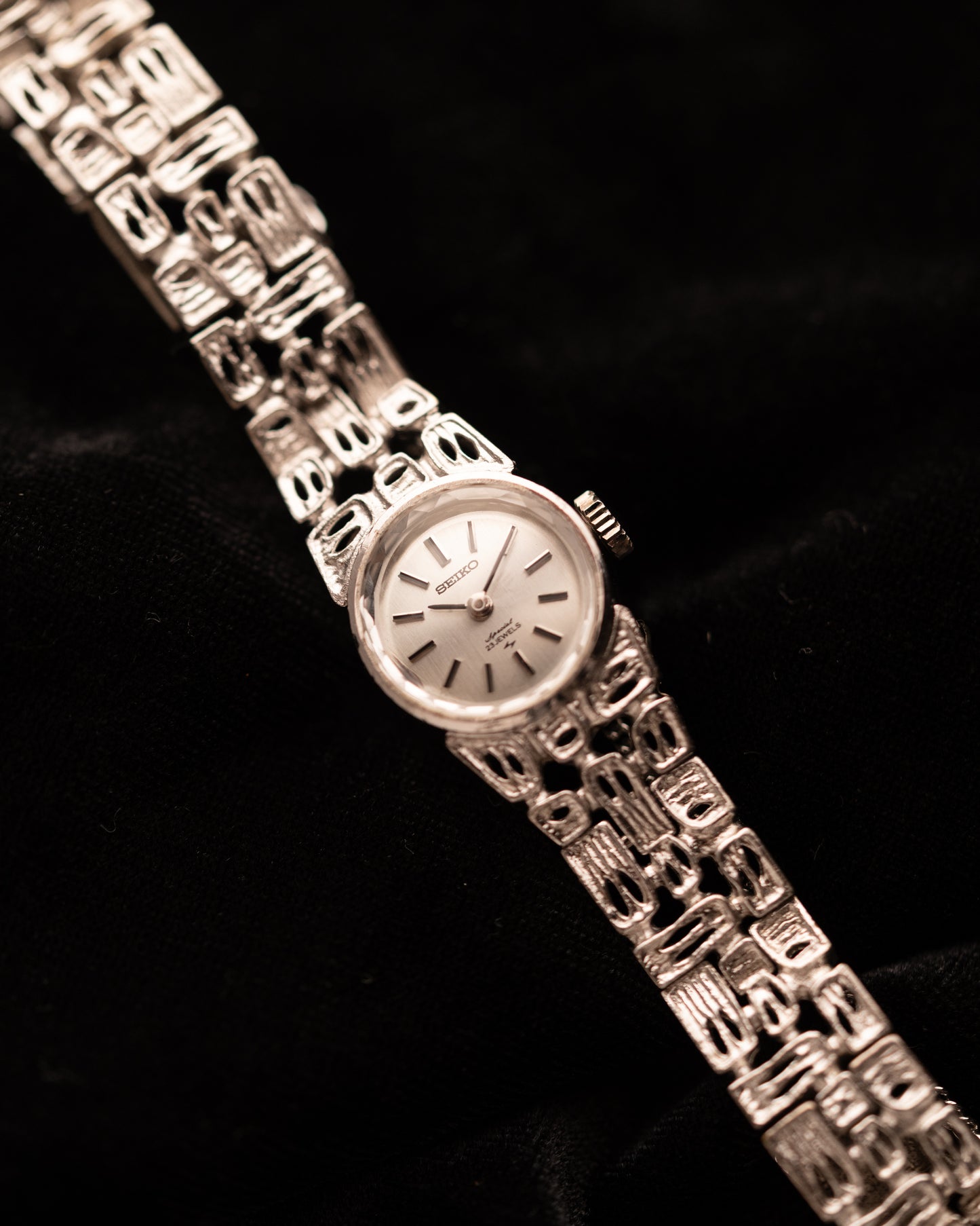 1970s Seiko White Lattice Bracelet