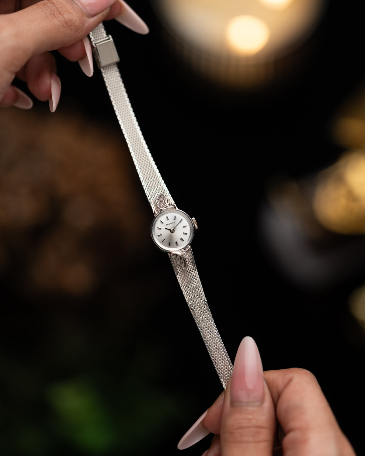 1960s Vintage Longines 10k Gold Filled Diamond Shoulder