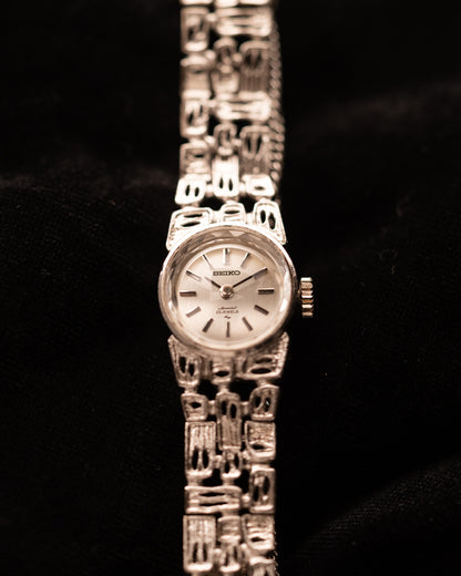 1970s Seiko White Lattice Bracelet