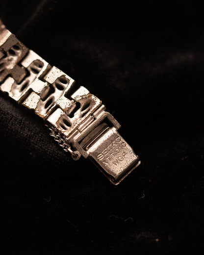 1970s Seiko White Lattice Bracelet