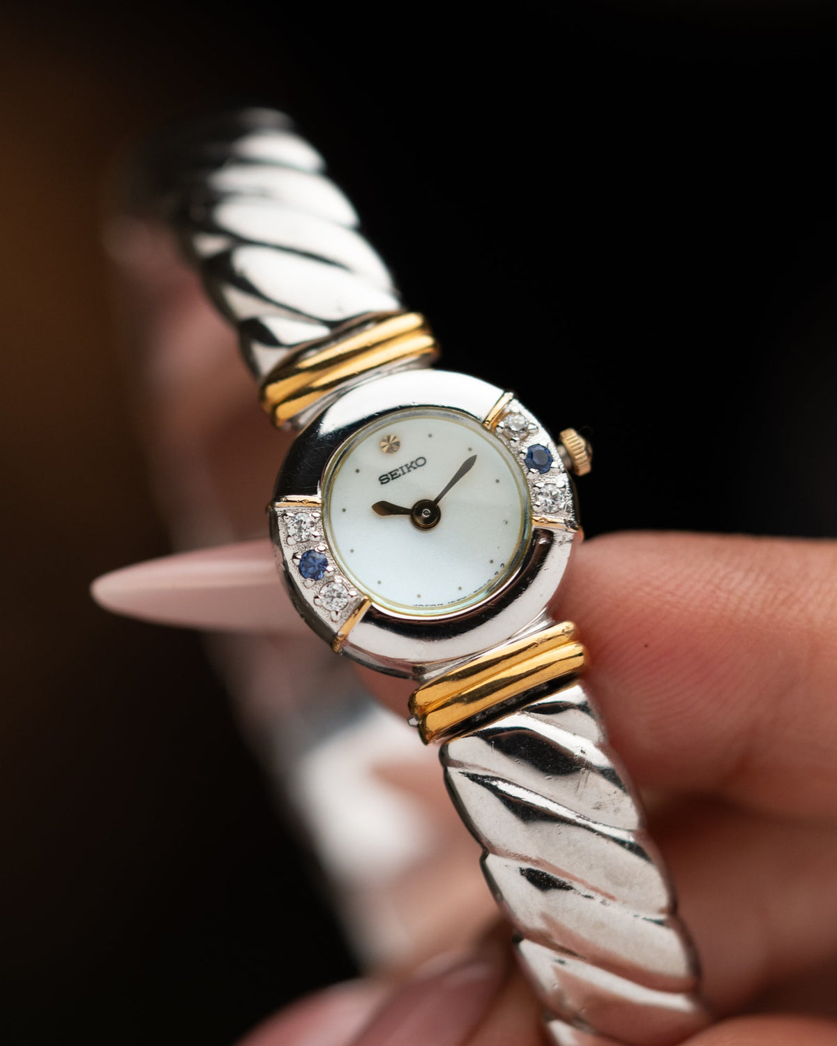 1980s Vintage Seiko Cable Bangle