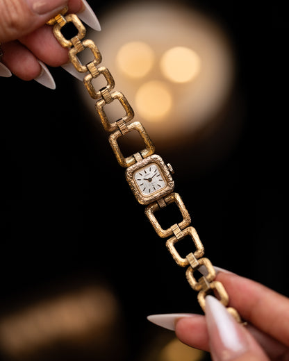 1970s Seiko Textured Square Link Bracelet