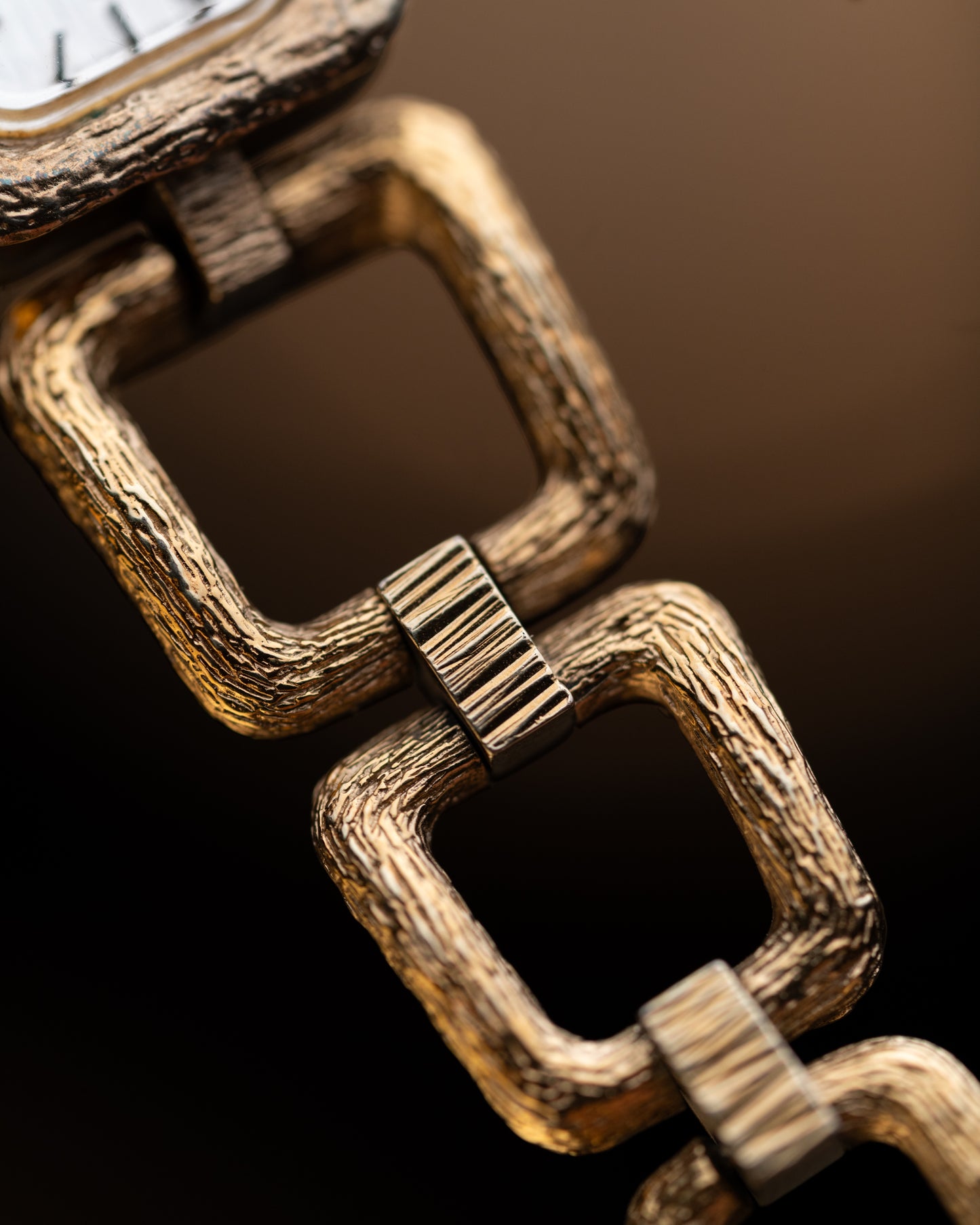1970s Seiko Textured Square Link Bracelet