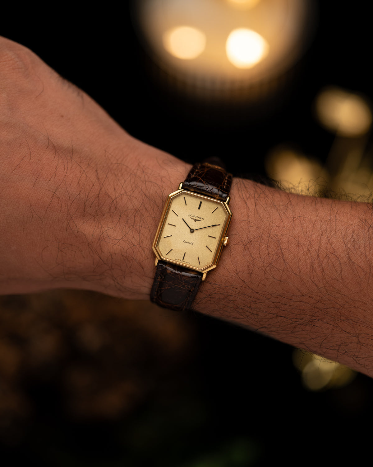 1980s Vintage Longines Cut Corner Quartz