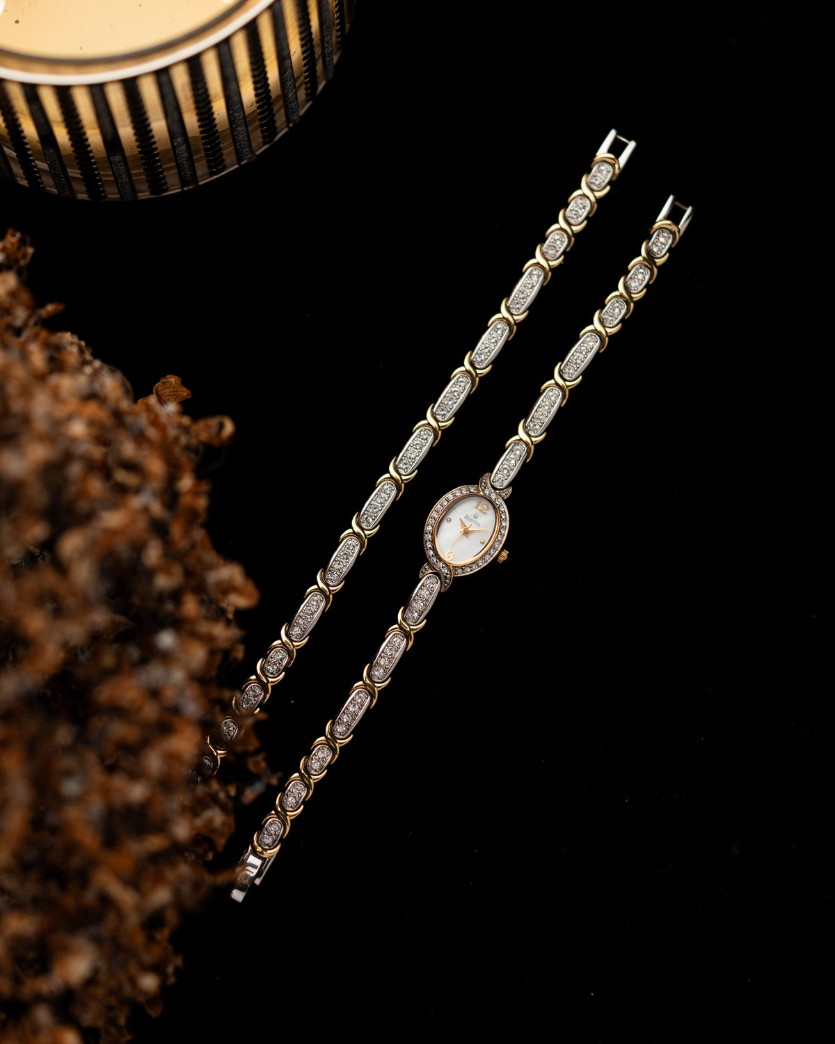 1990s Vintage Bulova Crystal Set