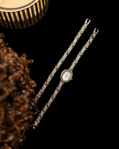 1990s Vintage Bulova Crystal Set