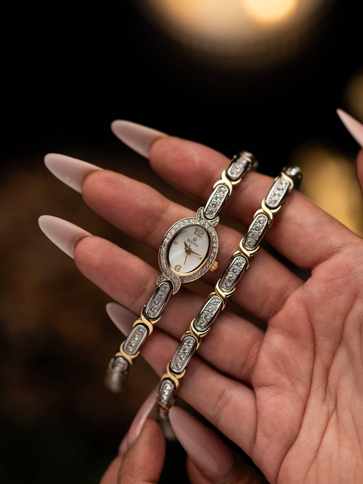 1990s Vintage Bulova Crystal Set