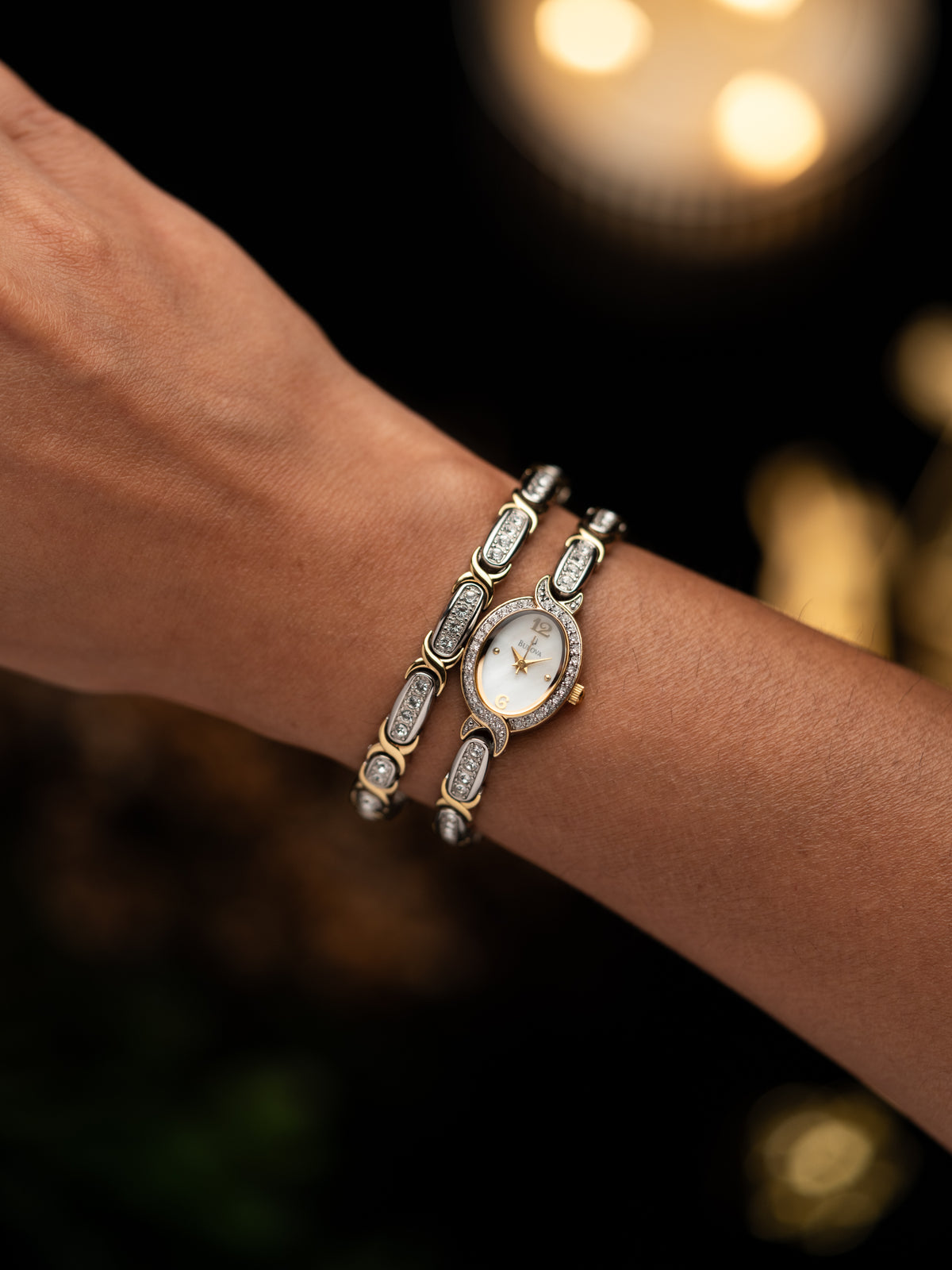 1990s Vintage Bulova Crystal Set