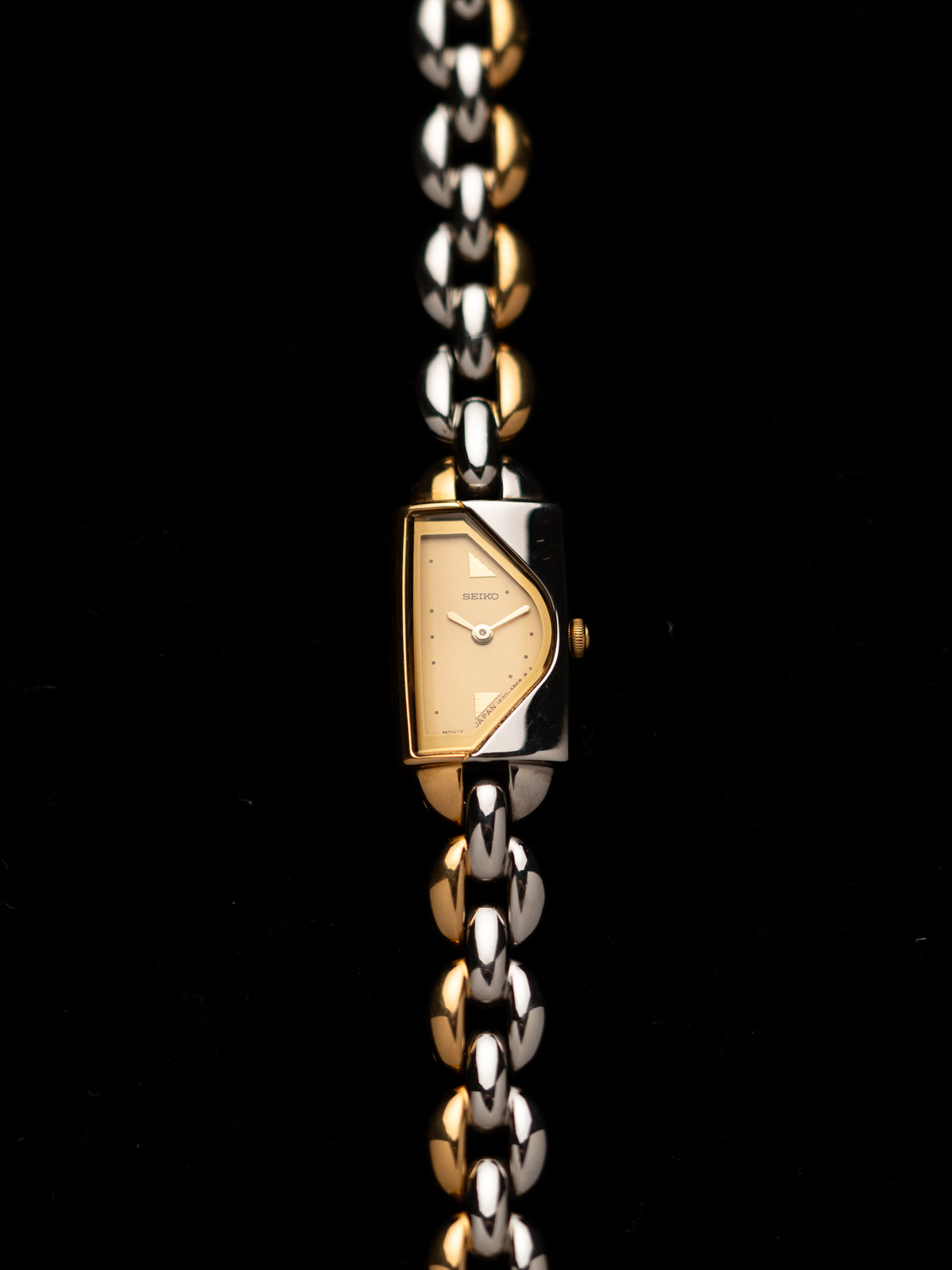 1990s Vintage Seiko Asymmetric Two Tone