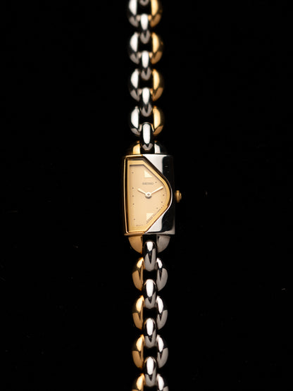 1990s Vintage Seiko Asymmetric Two Tone