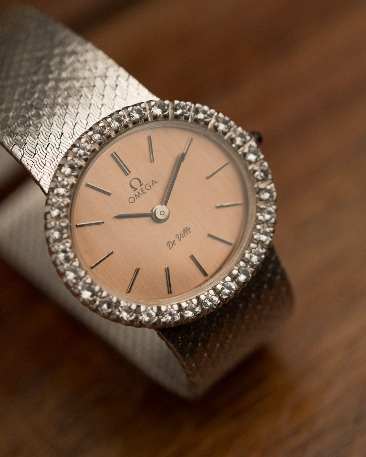 Vintage 1970s Omega de Ville Diamond Bezel