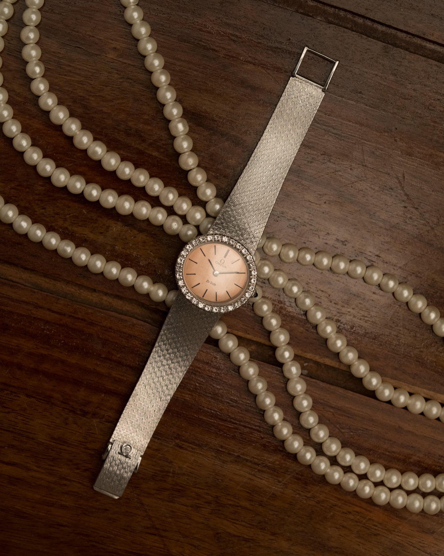 Vintage 1970s Omega de Ville Diamond Bezel