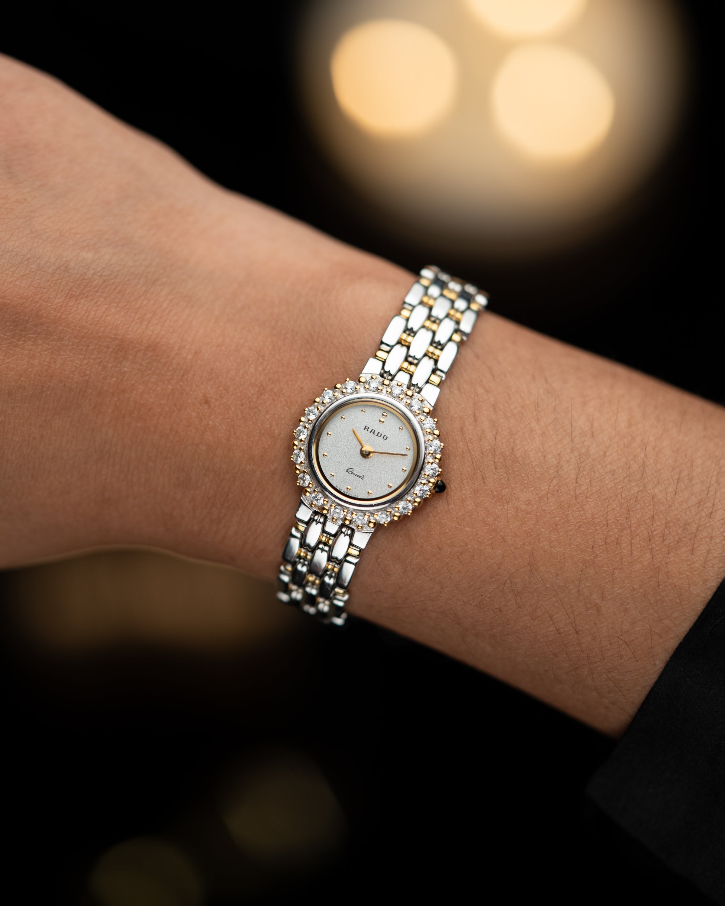1980s Rado Diamond Halo Quartz