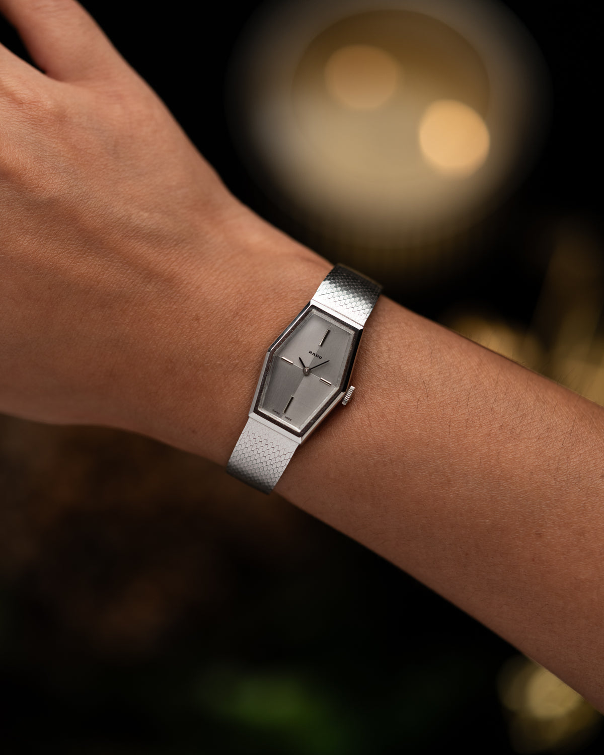 1970s Vintage Rado Hexagon Hand Wound