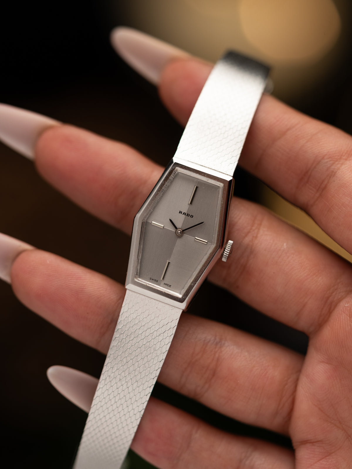 1970s Vintage Rado Hexagon Hand Wound