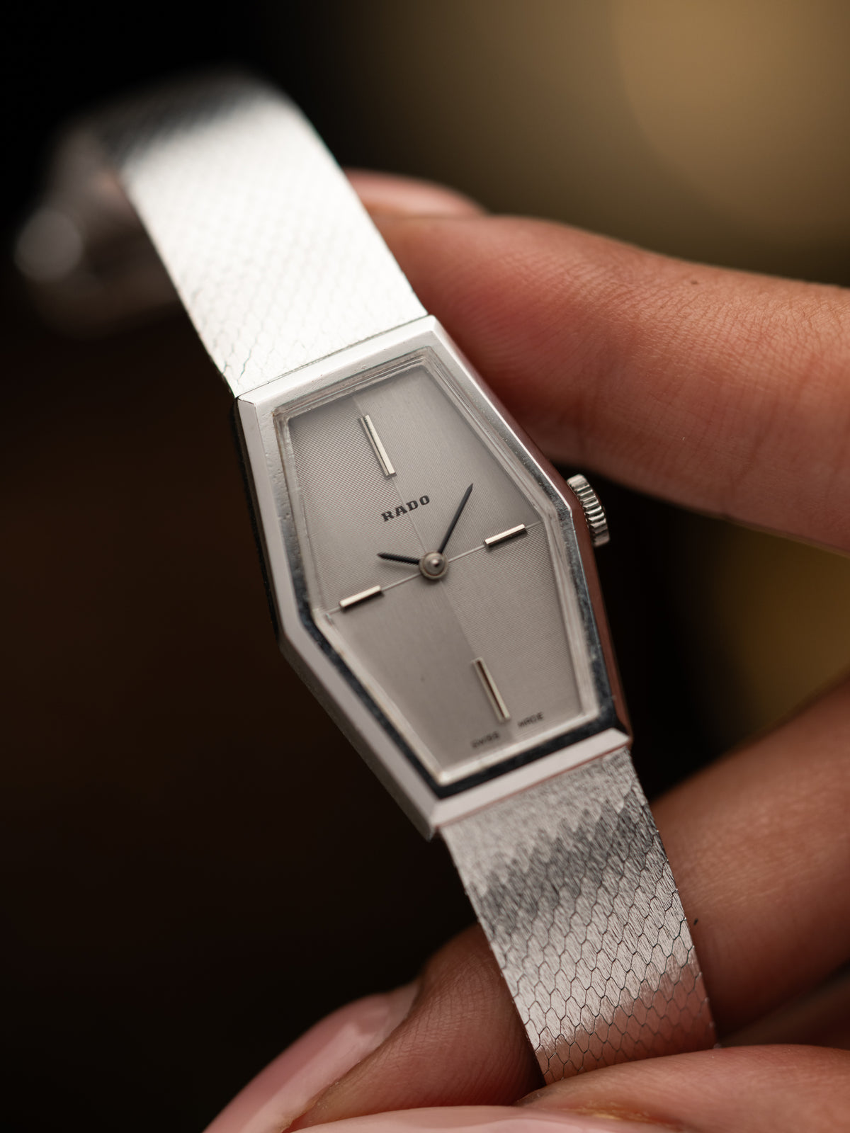 1970s Vintage Rado Hexagon Hand Wound