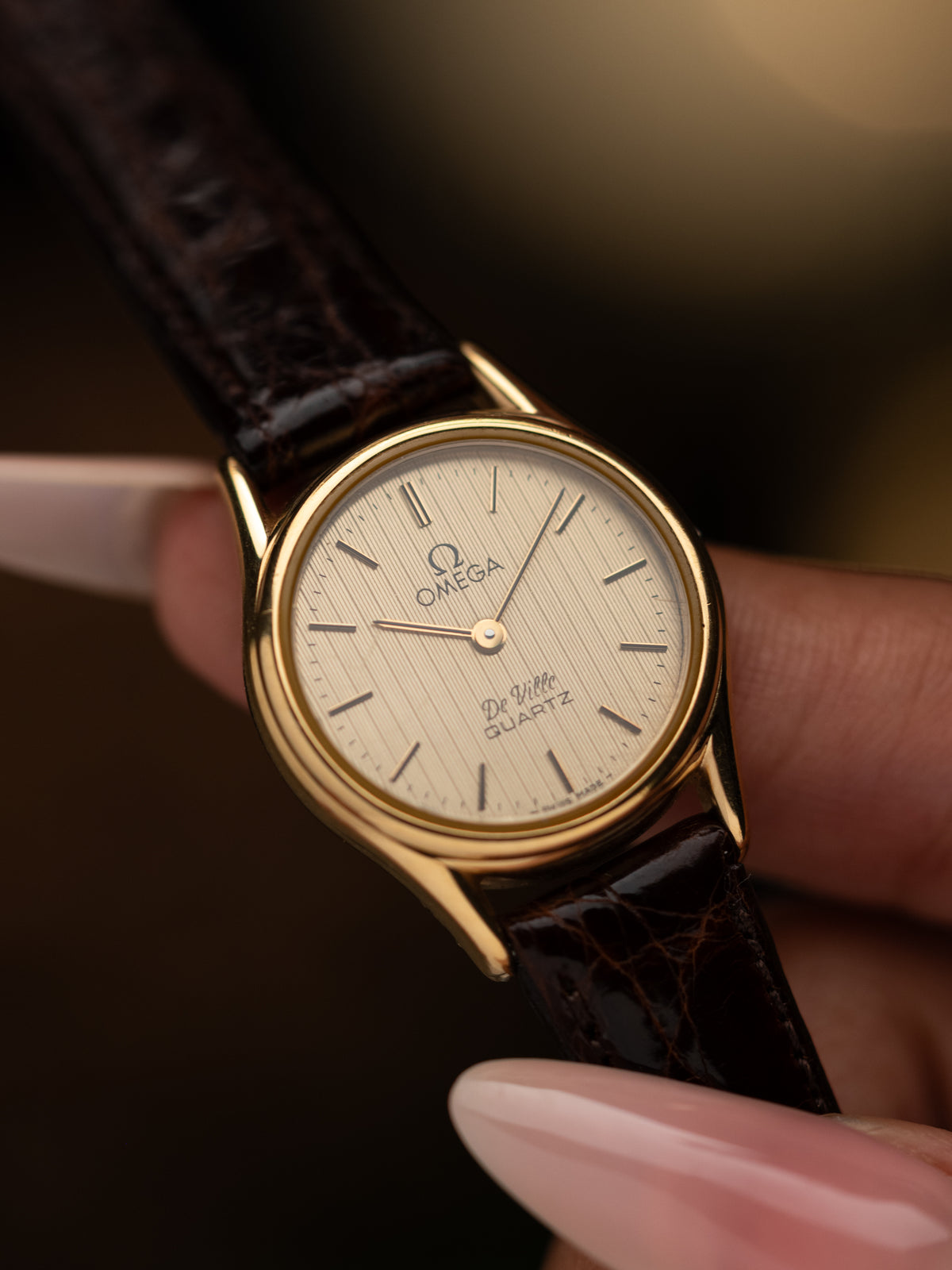 1980s Vintage Omega De Ville Quartz