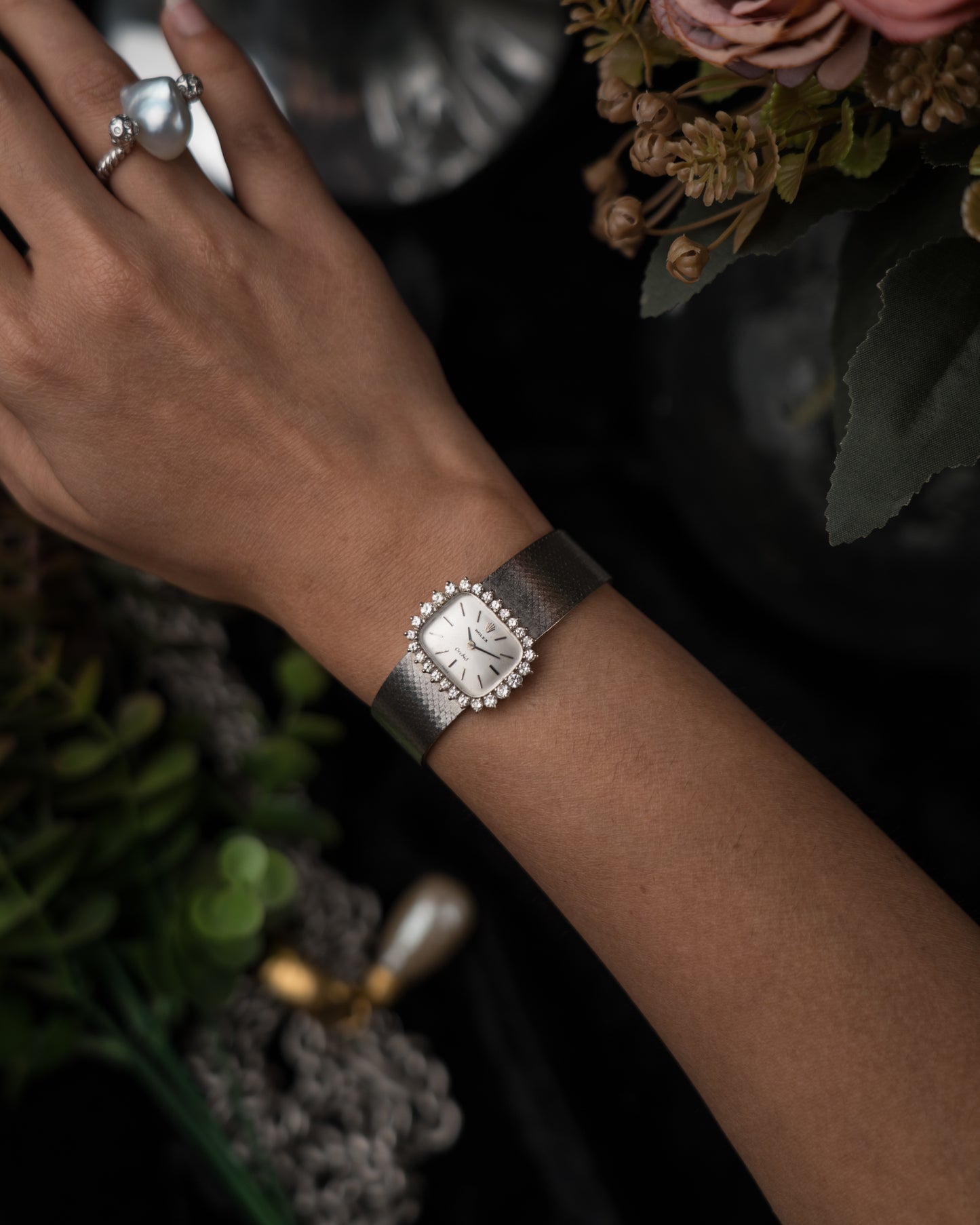Vintage 1970s Rolex Orchid in 18k WG/SS