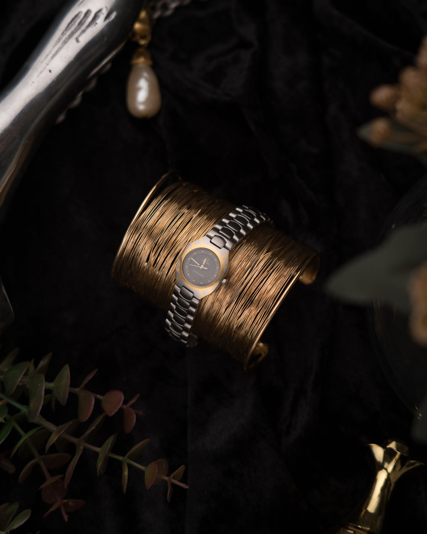 Vintage 1990 Omega Seamaster Polaris in 18k YG/SS